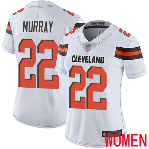 Cleveland Browns Eric Murray Women White Limited Jersey #22 NFL Football Road Vapor Untouchable